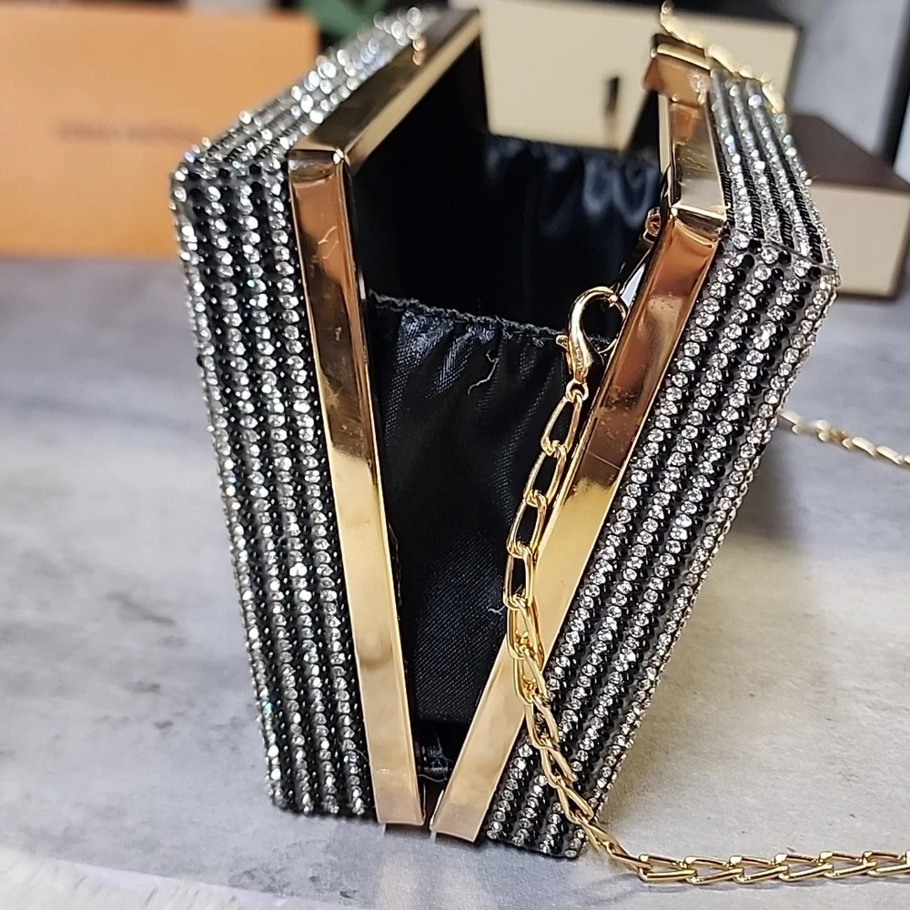 Rhinestone Boom box crossbody/ clutch bag - Picture 10 of 14